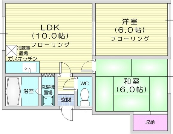 麻生駅 徒歩12分 2階の物件間取画像